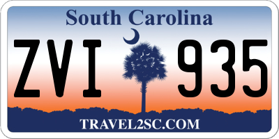 SC license plate ZVI935