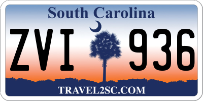 SC license plate ZVI936