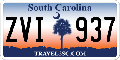 SC license plate ZVI937