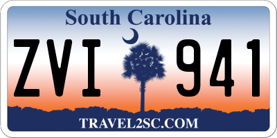 SC license plate ZVI941