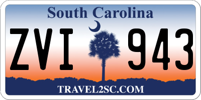 SC license plate ZVI943