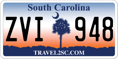 SC license plate ZVI948