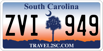 SC license plate ZVI949