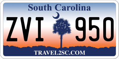 SC license plate ZVI950