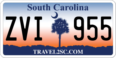 SC license plate ZVI955