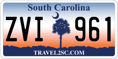 SC license plate ZVI961