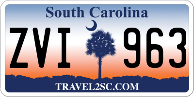 SC license plate ZVI963