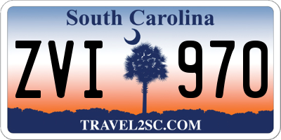 SC license plate ZVI970