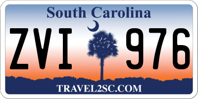 SC license plate ZVI976
