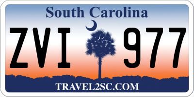SC license plate ZVI977