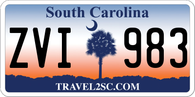 SC license plate ZVI983
