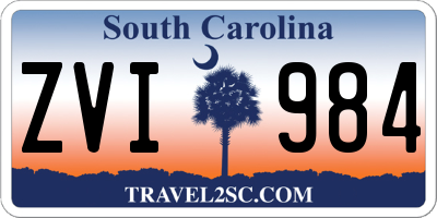 SC license plate ZVI984