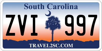 SC license plate ZVI997