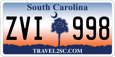 SC license plate ZVI998