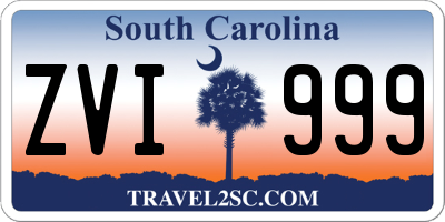 SC license plate ZVI999