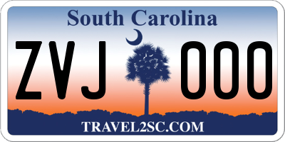 SC license plate ZVJ000