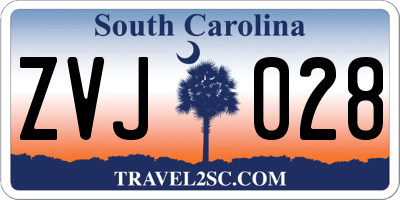 SC license plate ZVJ028