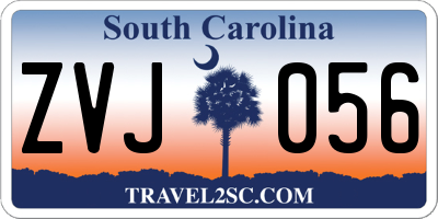 SC license plate ZVJ056