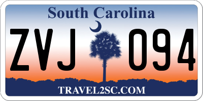 SC license plate ZVJ094