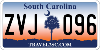 SC license plate ZVJ096