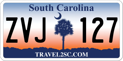SC license plate ZVJ127