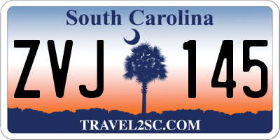 SC license plate ZVJ145