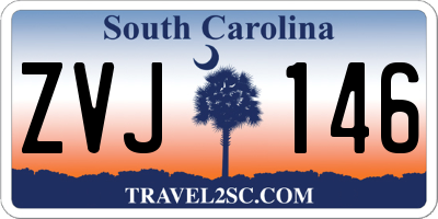 SC license plate ZVJ146