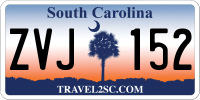 SC license plate ZVJ152