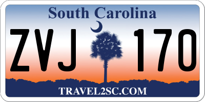 SC license plate ZVJ170