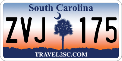SC license plate ZVJ175