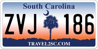 SC license plate ZVJ186