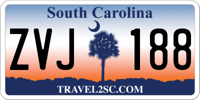 SC license plate ZVJ188