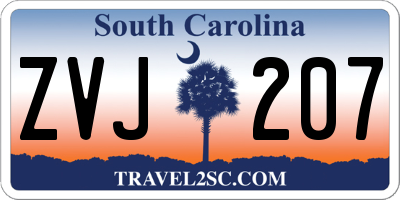 SC license plate ZVJ207