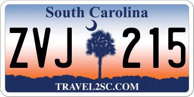 SC license plate ZVJ215