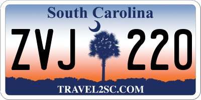 SC license plate ZVJ220