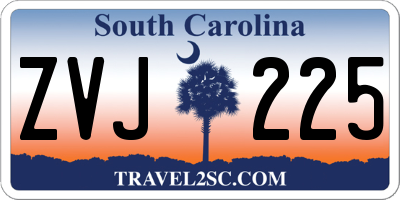 SC license plate ZVJ225