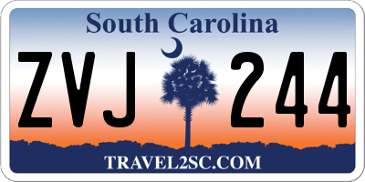 SC license plate ZVJ244
