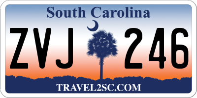 SC license plate ZVJ246