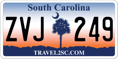 SC license plate ZVJ249