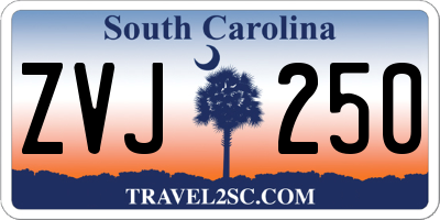 SC license plate ZVJ250