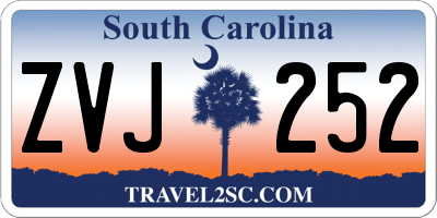 SC license plate ZVJ252