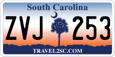 SC license plate ZVJ253