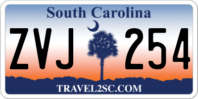 SC license plate ZVJ254