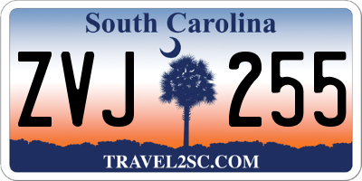 SC license plate ZVJ255