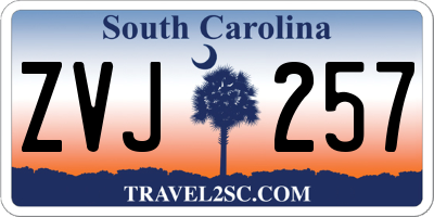 SC license plate ZVJ257