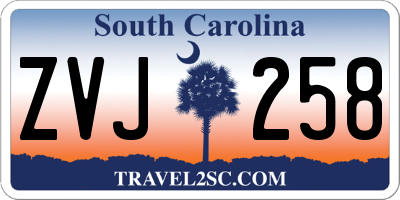 SC license plate ZVJ258