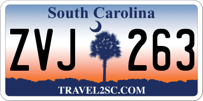 SC license plate ZVJ263
