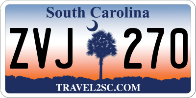 SC license plate ZVJ270