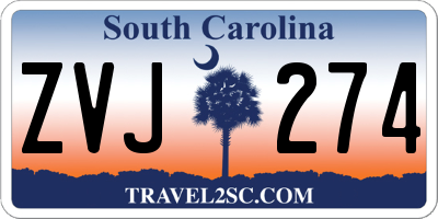 SC license plate ZVJ274