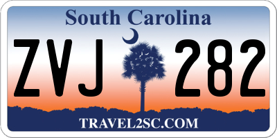 SC license plate ZVJ282